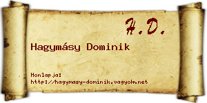 Hagymásy Dominik névjegykártya