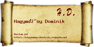 Hagymásy Dominik névjegykártya