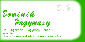 dominik hagymasy business card