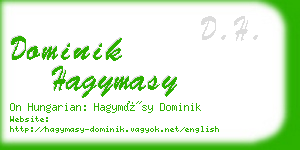 dominik hagymasy business card